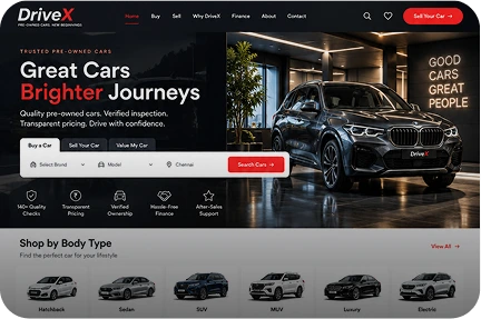 Pre-Owned Cars store template