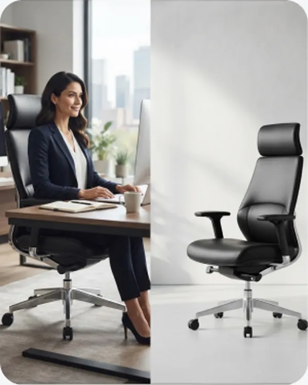 Executive chairs in a city office